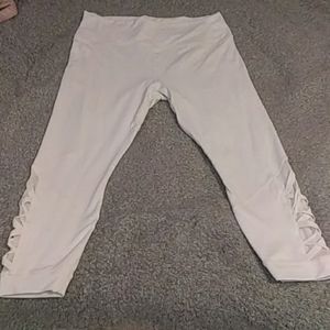 White Fabletics leggings